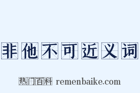 非他不可近义词是什么意思的图片
